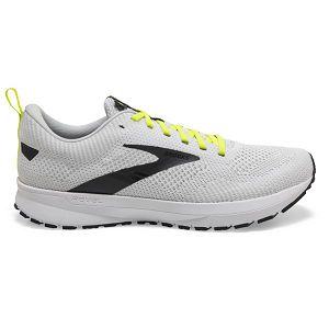 Brooks Revel 5 Road Running Shoes - Mens, White/Yellow/Black | IE-JIY105347